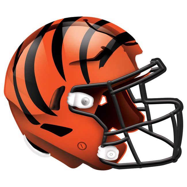 Fan Creations NFL Cincinnati Bengals Unisex Cincinnati Bengals Authentic Helmet, Team Color, 12 inch