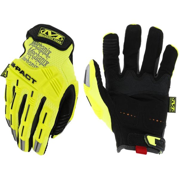 Mechanix Wear: Hi-Viz M-Pact Work Gloves (Small, Fluorescent Yellow)