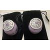 4 Keepsake Cremation Urn for Human Ashes, Lavender and Silver with Velvet Case
