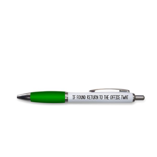 Rude Pens For Adults | Funny Boss Gifts Leaving Presents For Colleagues | Silly Ballpoint Pen Novelty Funky Stationery Quirky Gift Office Desk Accessories (Green_PAP52)