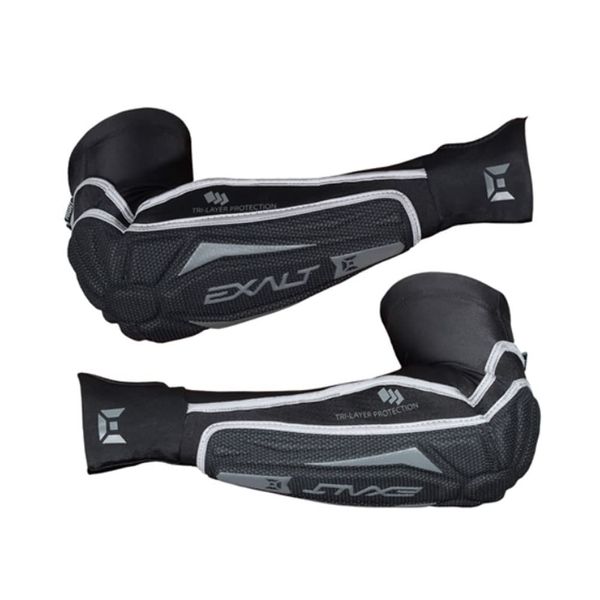 Exalt Paintball T3 Elbow Pads - Black/Grey - Medium/Large