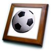 3dRose ft_3189_1 Soccer Ball Framed Tile, 8 by 8-Inch