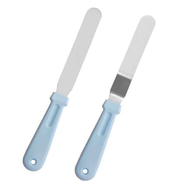 2 Pcs Icing Spatula Set Cake Decorating Icing Spatula Angled Offset Spatula for Cake Decorating Pastry & Baking