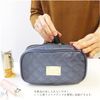 At First AF8339 Double Zipper Pouch, Clarte, Shiny Blue