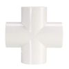 sourcing map PVC Pipe Fitting 4 Way Cross Schedule 40 25mm Socket Tee Corner Fittings White