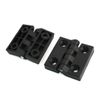 Sourcingmap 2Pcs Replacing Foldable Plastic Flap Hinge Black for Home Door 50x50mm