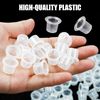 Narkysus 300Pcs Ink Cups - Disposable Ink Caps Mixed Small Medium Large Ink Caps Plastic Pigment Ink Cups Microblading Makeup Cups