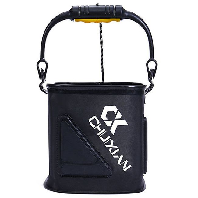 Portable Zipper Fishing Bucket Outdoor Folding EVA Fishing Bag Bucket 5  Sizes
