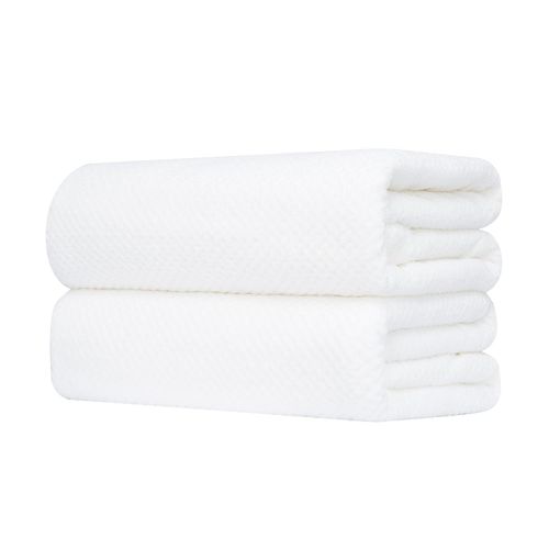 MaopaoBeauty Bath Towel Set Pack of 2, 35 x 70 Inches Large Microfiber Bath Towels, Soft, Absorbent, and Quick Dry Towels for Bathroom, Pool, Beach, Swim, and Yoga, Large Bathroom Towels(2PCS White)