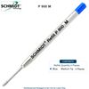 Schmidt 4 Pack - Ink Refill Blue Medium P900 Parker Style Ballpoint Refill