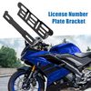 A ABSOPRO Motorcycle License Plate Bracket Adjustable Rear Bracket Frame Black