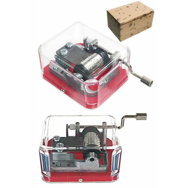 Twinkle Little Star Music Box Silver Red