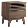 Modway Render Modern Particleboard Wood Nightstand in Walnut Finish