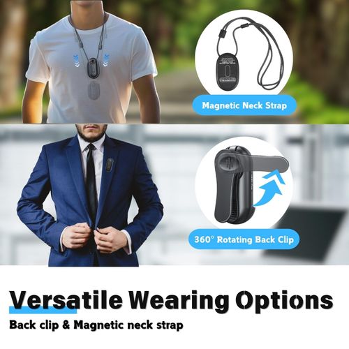 128G Body Camera, Thumb Size Cam,Wearable Camera with 360°Rotatable Clip & Magnetic Clip,150 Minutes for Recording,Take for Lecture,Traveling,Pet Walking ,Outdoors Activities (1080P-Basic-128G)