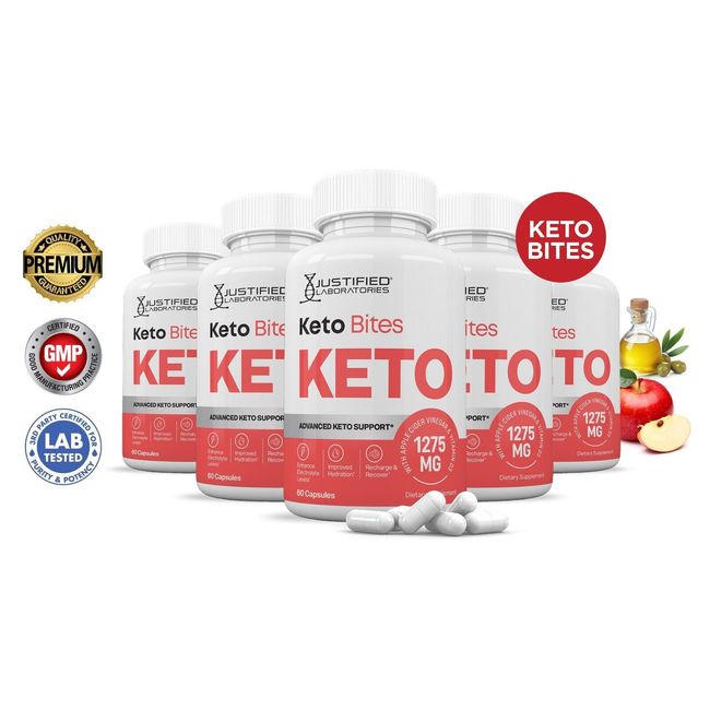 Keto Bites ACV Pills 1275 MG Stronger Than Gummies Keto Support 5 Bottles