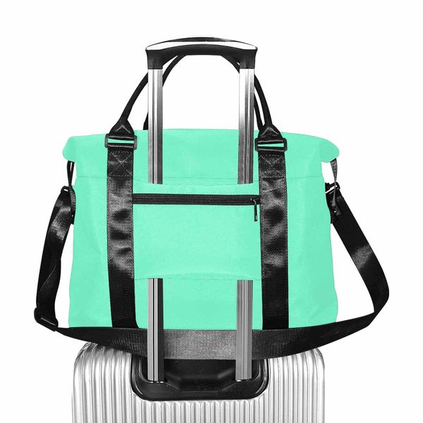 Aquamarine Green Duffel Bag, Large Travel Carry - One Size