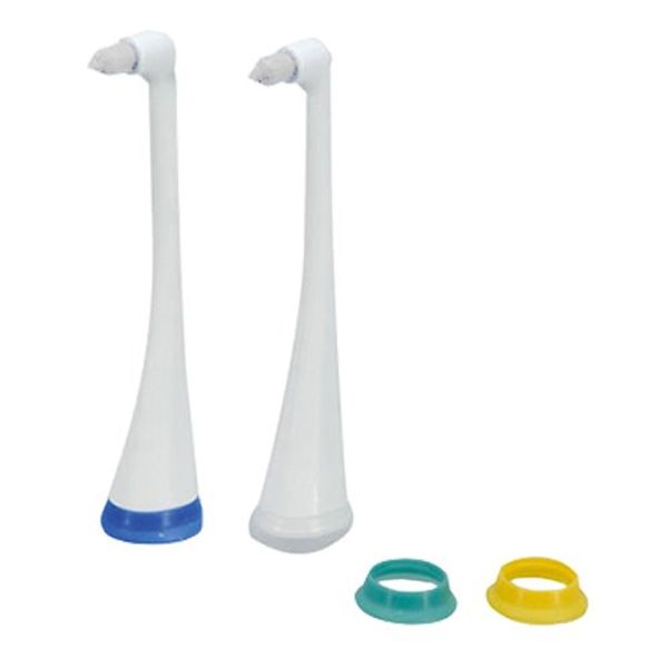 2 x Plinia Slim One Tuft Brushes / 4 Color Identification Rings Ultra Soft