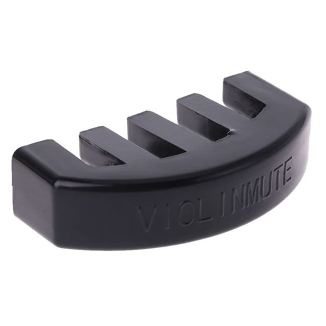 Violine Schalldämpfer, Violine Dämpfer Gummi, Violine Mute Violinschalldämpfer für Geige Violine, Gummischalldämpfer Gummi 4/4 Übungsdämpfer für Violine (Schwarz)