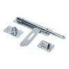 Gate Latch, 270mm Galvanised Steel, with Padlock Eye and Mounting Hardware