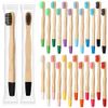 24 Pcs Kids Bamboo Toothbrushes Soft Bristles BPA Free Wood Toothbrush Bulk Colorful Wooden Handles Children's Toothbrush for Toddler Home Travel Teeth Oral Dental Care Individually Wrapped, 5.7 Inch