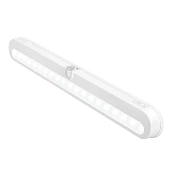 BLS T01L LED Closet Light, Super Bright 20 LED Under Cabinet Lighting Battery Powered/DC Input Wireless Motion Sensing Light, Auto On Off Switch, Motion Sensor & Light Sensor, Light Beam Adjustable