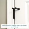 4 Pack Hinge Pin Matte Black Door Stopper, Adjustable Heavy Duty Door Stopper