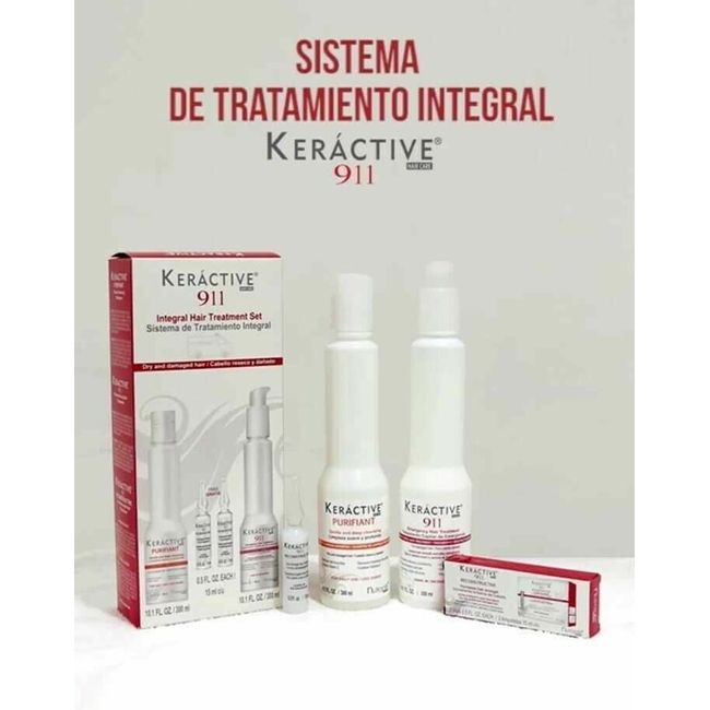 KERACTIVE 911 Integral Hair Treatment Set/Sistema De Tratamiento Integral