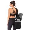 Ewedoos Yoga Mat Bag with Large Size Pocket and Zipper Pocket, Fit Most Size Mats (Black)