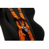 OpenWheeler Racing and Flight Simulation Cockpit Four Point Harness. Virtual Reality add-on. Orange