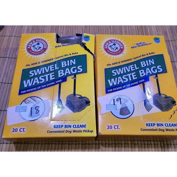 37 Count Arm & Hammer Swivel Bin & Rake Pooper Scooper Pet Waste Bags