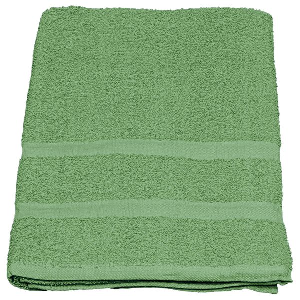 2 Piece - Hotel & Spa Pool Beach Towels 100% Ring Spun Cotton Solid Green