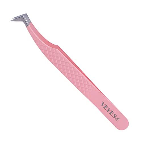 VEYES INC Fiber Tip Eyelash Extension Tweezers Volume J45 Lash Tweezers For Professional Eyelash Extension Tool