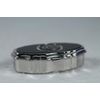 Pill Box Case / Holder "IOWA" Two Compartments Silver Tone NEW!