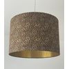 Leopard Animal Print Brushed Gold Drum Lampshade