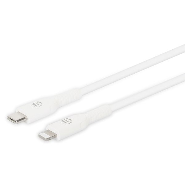 Manhattan USB-C to Lightning Charging Cable 1m White, USB-C Charger Cable