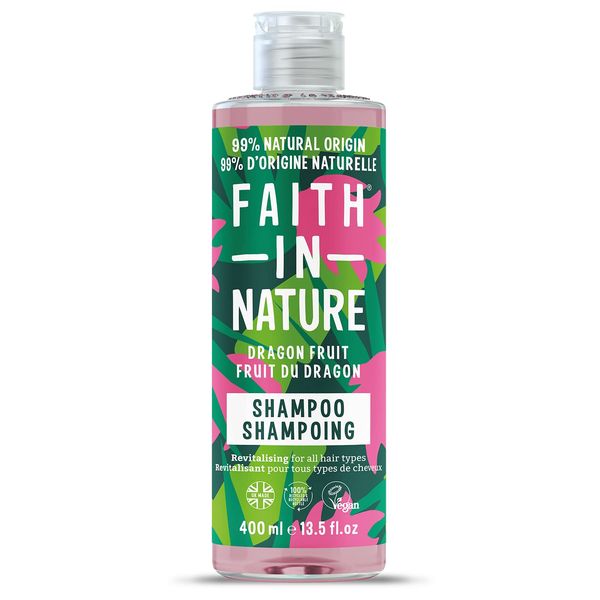 Faith In Nature Natürliches Drachenfrucht-Shampoo, Revitalisierend, Vegan und Frei von Tierversuchen, Ohne SLS Oder Parabene, Für Alle Haartypen, 400ml