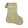Gold Winter Snowflakes Quilted Type Fabric Stocking W/ Tassle 20”