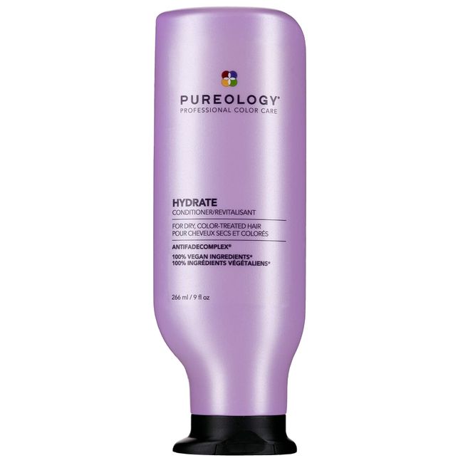 Pureology Hydrate, Moisturising Conditioner, For Medium to Thick Dry, Colour Treated Hair, Vegan Formulas, Sulphate Free for a Gentle Cleanse