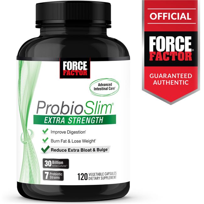 Force Factor ProbioSlim Extra Strength Probiotic - 30 Billion CFUs Reduce Bloat