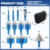 Diamond Drilling Bit Kit Hole Saw Set for Tile Granite Triangle Shank Hand Drill