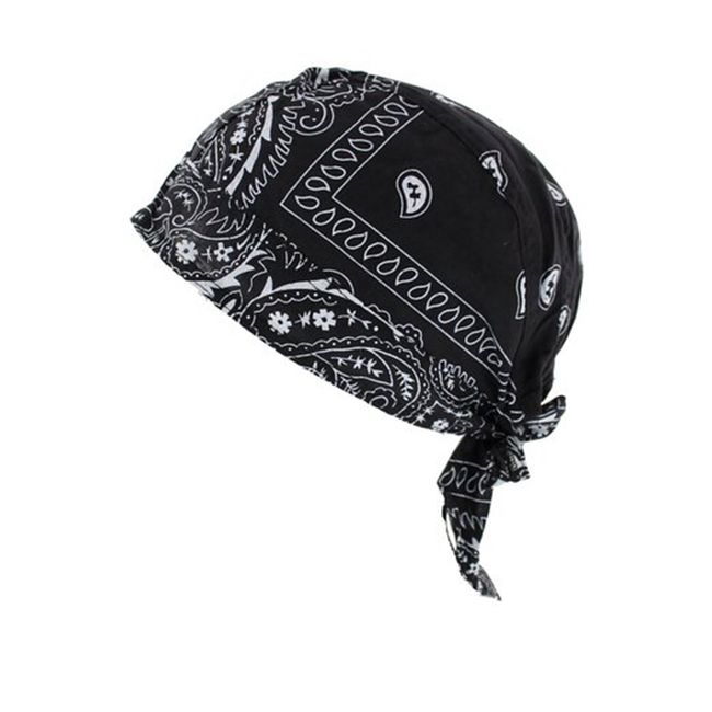 Unisex Paisley Pattern Zandanas - 100% Cotton, Excellent Quality - 5 Colours (Black)