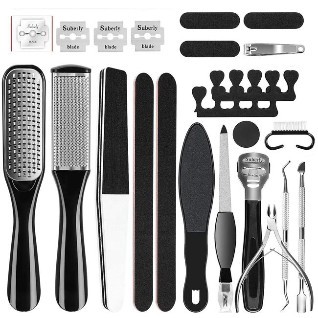 Pedicure Kits - Callus Remover for Feet, 23 in 1 Professional Manicure Set  Pedicure Tools Stainless Steel Foot Care, Foot File Foot Rasp Dead Skin for