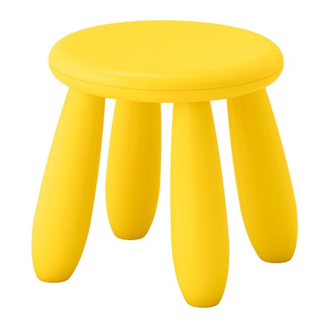 /IKEA MAMMUT Children's Stool Yellow 90382325