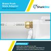 SharkBite 1/2 Inch MNPT Adapter, Push to Connect Brass Plumbing Fitting, PEX Pipe, Copper, CPVC, PE-RT, HDPE, U120LFA, Brass