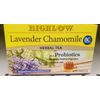 2 PACK BIGELOW LAVENDER CHAMOMILE TEA PLUS PROBIOTICS SUPPORTS HEALTHY DIGESTION