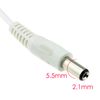 kenable 5.5 x 2.1mm DC Power Plug to Socket CCTV Extension Cable 20m White