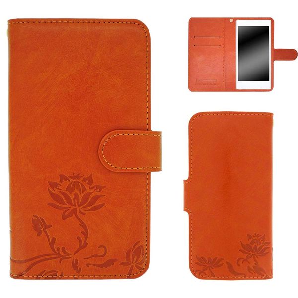WHITENUTS iPhone12 Pro Case Folio Embossed Design Orange/Lotus TC-D0684089/MX