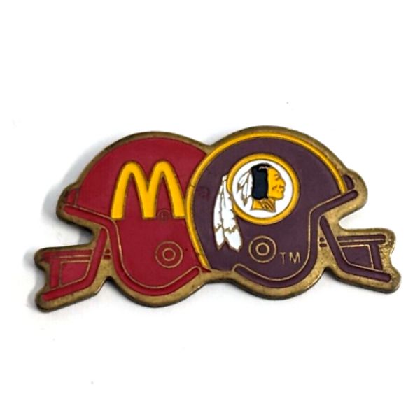 VTG McDonald's NFL Football Helmet Washington Redskins Pin Sports Advertise