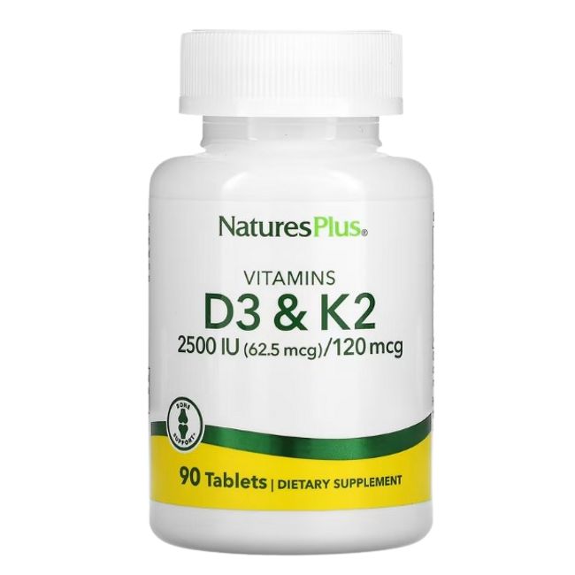 Nature's Plus Vitamin D3 + Vitamin K2 90capsules