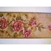 ROSE FLORAL PREPASTED WALLPAPER BORDER # FFM10174B